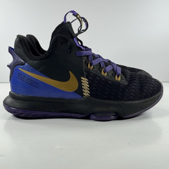 NIKE‎ Lebron Witness V 5 Basketball LA Lakers Sneakers CQ9380-003 Men\'s Size 7.5 main image 4